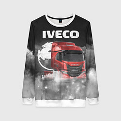 Свитшот женский Iveco truck, цвет: 3D-белый