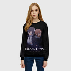 Свитшот женский Осаму Дазай и Чуя Накахара, цвет: 3D-черный — фото 2