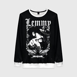 Свитшот женский RIP Lemmy, цвет: 3D-белый