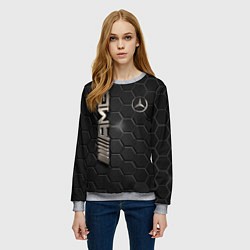 Свитшот женский MERCEDES LOGO BRONZE, цвет: 3D-меланж — фото 2
