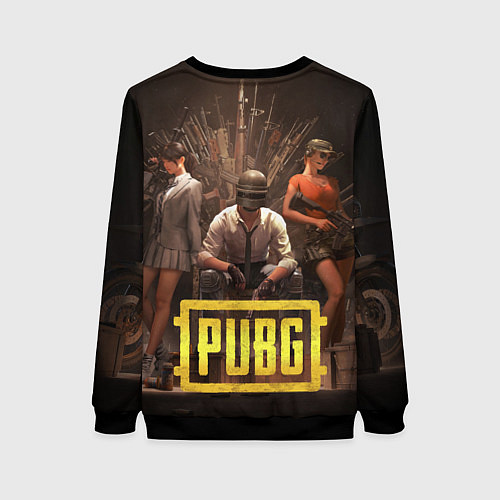 Женский свитшот PUBG КОРОЛЬ / 3D-Черный – фото 2