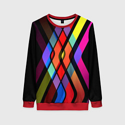 Свитшот женский Пересечение, цвет: 3D-красный