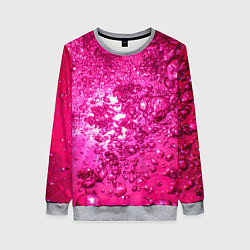 Свитшот женский Розовые Пузырьки, цвет: 3D-меланж