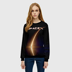Свитшот женский Space X, цвет: 3D-черный — фото 2