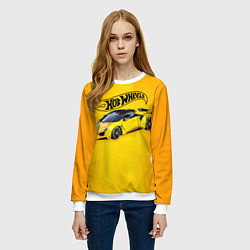 Свитшот женский Hot Wheels Хот Вилс, цвет: 3D-белый — фото 2