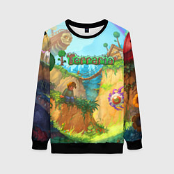 Свитшот женский Terraria Террария Z, цвет: 3D-черный