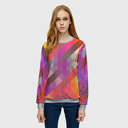 Свитшот женский Vivid gradient, цвет: 3D-меланж — фото 2