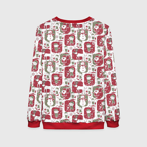 Женский свитшот Санта везёт подарки / 3D-Красный – фото 2
