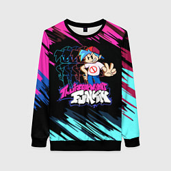 Свитшот женский Friday Night Funkin двоение, цвет: 3D-черный