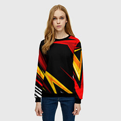 Свитшот женский Уникальные линии, цвет: 3D-черный — фото 2