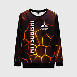 Свитшот женский Митсубиси подсветка 3D плит, цвет: 3D-черный