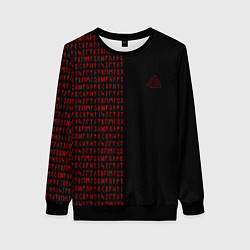 Женский свитшот ВАЛЬКНУТ РУНИЧЕСКИЙ АЛФАВИТ