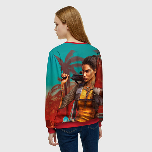 Женский свитшот Far Cry Dani Rojas / 3D-Красный – фото 4