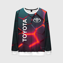 Женский свитшот TOYOTA 3D NEON ТОЙОТА 3Д ПЛИТЫ НЕОН