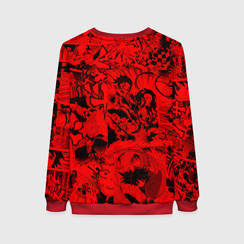 Женский свитшот Танджиро Камадо ,Клинок, рассекающий демонов / 3D-Красный – фото 2