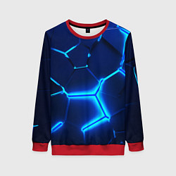 Женский свитшот 3D ПЛИТЫ NEON STEEL НЕОНОВЫЕ ПЛИТЫ