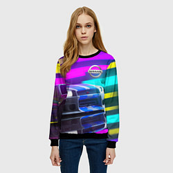 Свитшот женский NISSAN GT-R SKYLINE, цвет: 3D-черный — фото 2