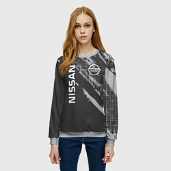 Свитшот женский Nissan Car Ниссан, цвет: 3D-меланж — фото 2