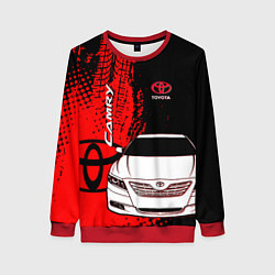 Свитшот женский Camry Toyota glitch, цвет: 3D-красный