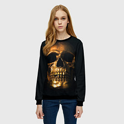 Свитшот женский Gold Skull, цвет: 3D-черный — фото 2