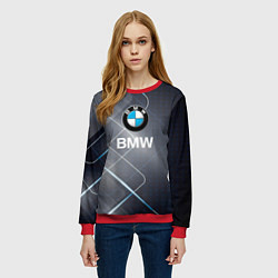 Свитшот женский BMW Logo, цвет: 3D-красный — фото 2