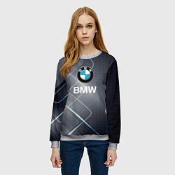 Свитшот женский BMW Logo, цвет: 3D-меланж — фото 2