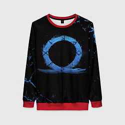 Свитшот женский GOD OF WAR LOGO ЭМБЛЕМА РАГНАРЁК, цвет: 3D-красный