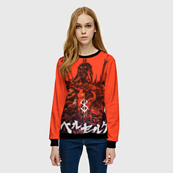 Свитшот женский Гатц Берсерк на телах своих врагов клеймо, цвет: 3D-черный — фото 2