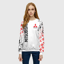 Свитшот женский MITSUBISHI JAPAN STYLE SAMURAI AUTO, цвет: 3D-белый — фото 2