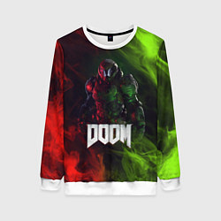 Свитшот женский Doomguy Doom, цвет: 3D-белый