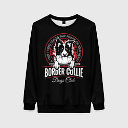 Свитшот женский Бордер-Колли Border Collie, цвет: 3D-черный