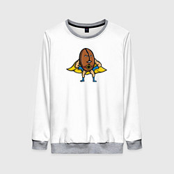 Свитшот женский Кофейный Супергерой, цвет: 3D-меланж