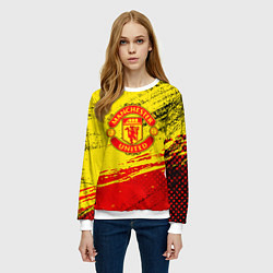 Свитшот женский Manchester United Футбольный клуб, цвет: 3D-белый — фото 2