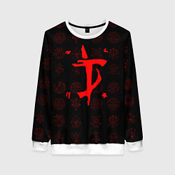 Свитшот женский Символ палача рока Doom, цвет: 3D-белый