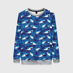 Свитшот женский Акулы SURF, цвет: 3D-меланж