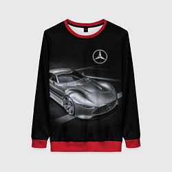 Свитшот женский Mercedes-Benz motorsport black, цвет: 3D-красный