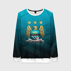 Свитшот женский Manchester City Teal Themme, цвет: 3D-белый