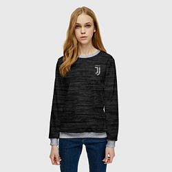 Свитшот женский Juventus Asphalt theme, цвет: 3D-меланж — фото 2