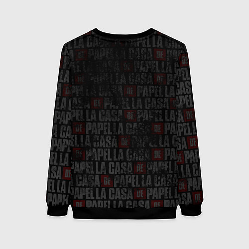 Женский свитшот БУМАЖНЫЙ ДОМ ЛОГОТИП ГРАНЖ / 3D-Черный – фото 2