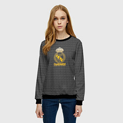 Свитшот женский Real Madrid graphite theme, цвет: 3D-черный — фото 2