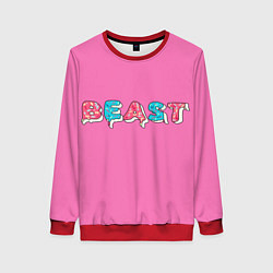 Женский свитшот Mr Beast Donut Pink edition