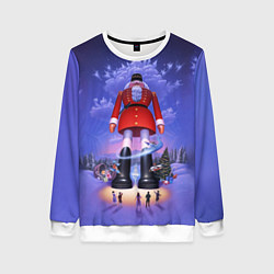 Свитшот женский New Years Nutcracker giant, цвет: 3D-белый