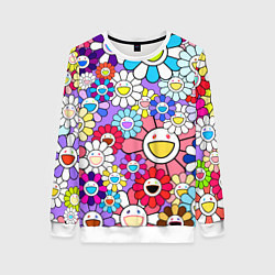 Женский свитшот Цветы Takashi Murakami