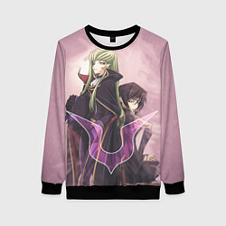 Свитшот женский Code Geass, Лелуш Ламперуж и C C, цвет: 3D-черный
