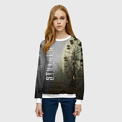 Свитшот женский СТАЛКЕР 2 КОЛЕСО ОБОЗРЕНИЯ, цвет: 3D-белый — фото 2