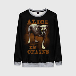 Свитшот женский Alice in chains Dog, цвет: 3D-меланж