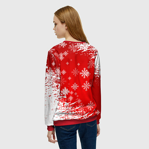 Женский свитшот Free Fire - Новогодний / 3D-Красный – фото 4