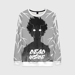 Свитшот женский DEAD INSIDE Mob psycho, цвет: 3D-белый