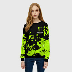 Свитшот женский Monster Energy green, цвет: 3D-черный — фото 2