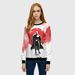 Свитшот женский Сайтама красный дым One Punch-Man, цвет: 3D-черный — фото 2